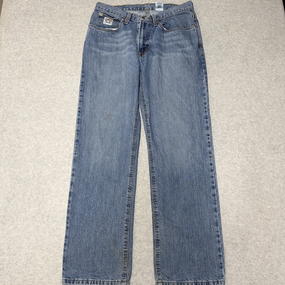 Cinch Jeans Mens 32x32 Blue Relaxed Straight Leg Denim Medium Wash MB92834003